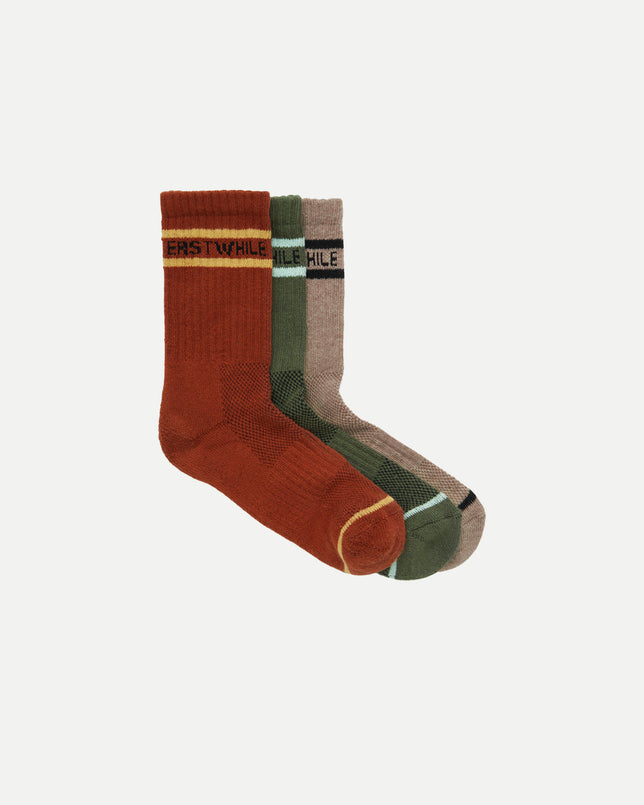 Gift Box Socks - Latte Clay Aqua