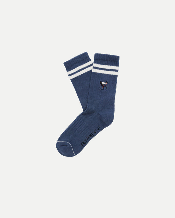 Crew Sock Navy Ivory