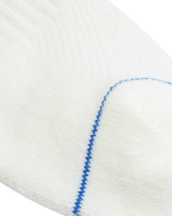 Crew Sock Ivory Blue Red