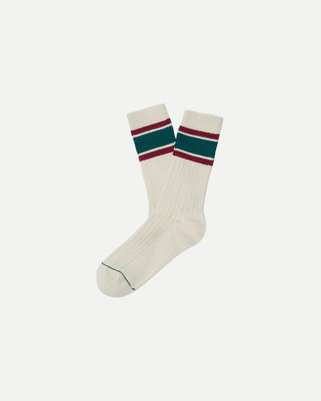 Outdoor Sock - Oat/Green