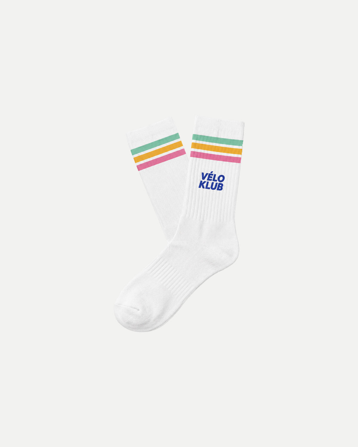 Ivory Vélo Klub socks, front view