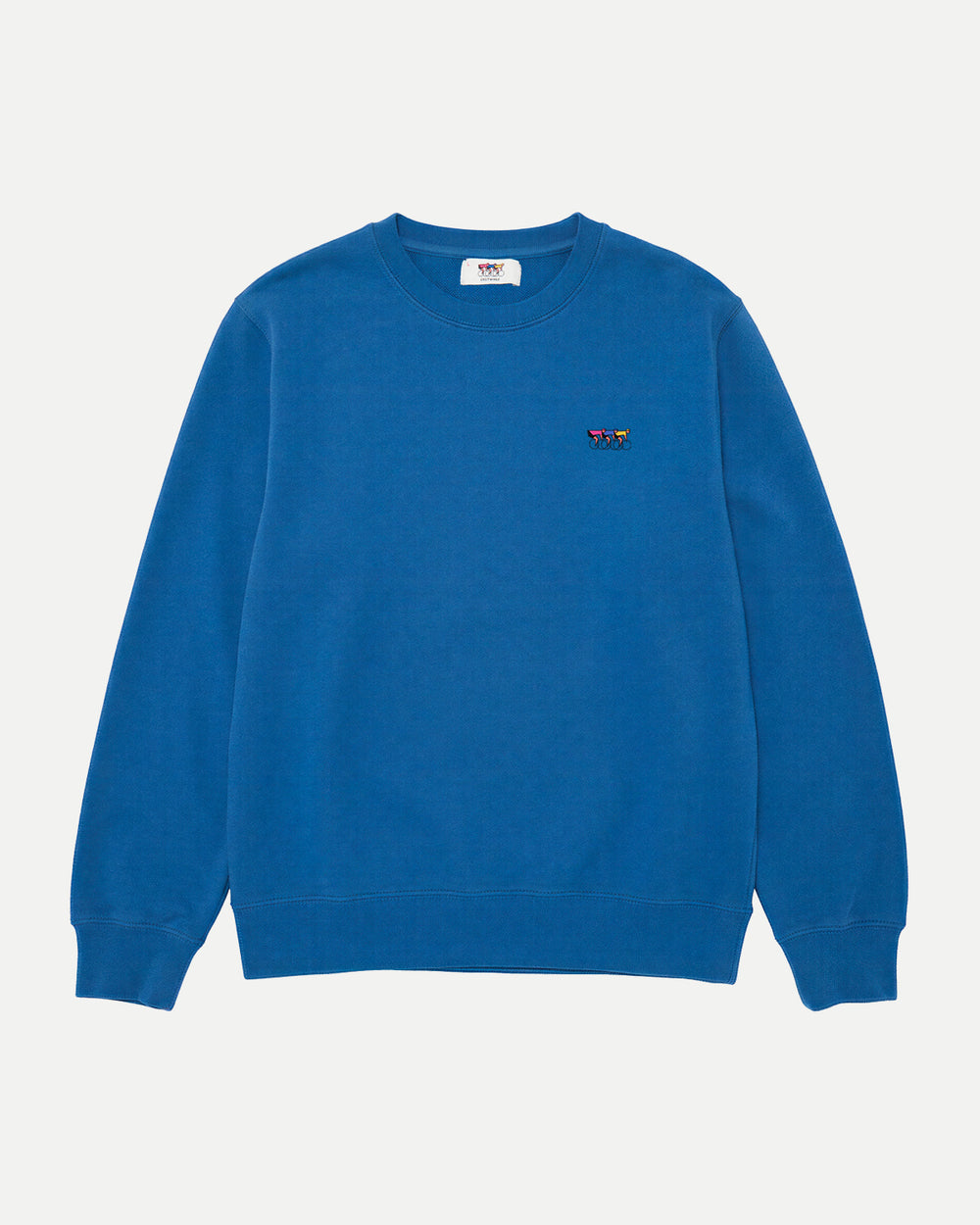 Harbor Blue Waaier sweatshirt by Erstwhile, front view