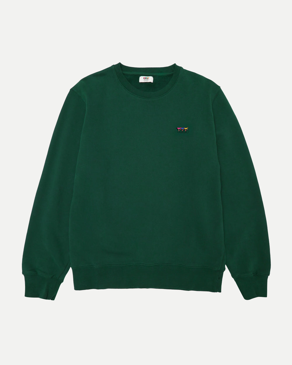Pine green Waaier sweatshirt by Erstwhile, front view