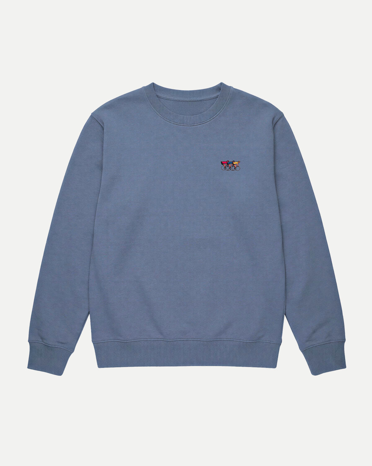 Breezy Blue Waaier sweatshirt by Erstwhile, front view