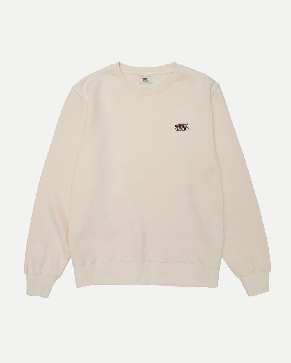 Beige Waaier sweatshirt by Erstwhile, front view