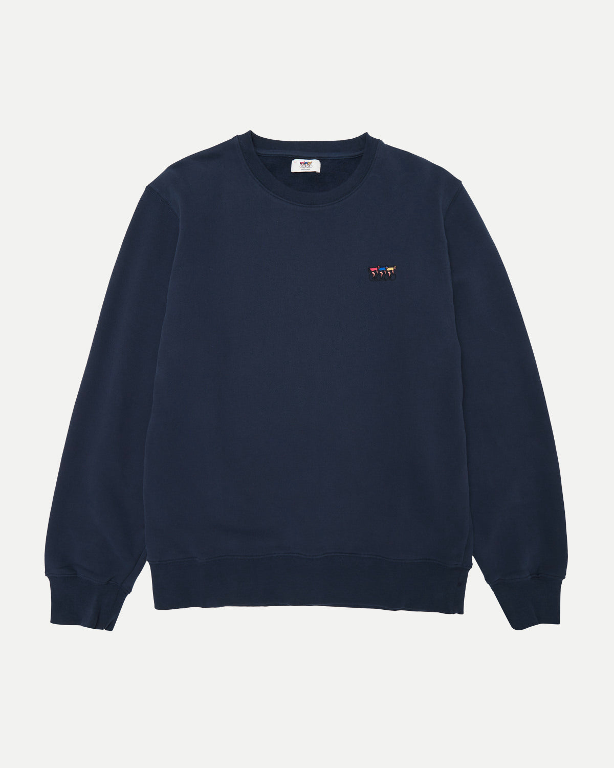 Navy Waaier sweatshirt by Erstwhile, front view