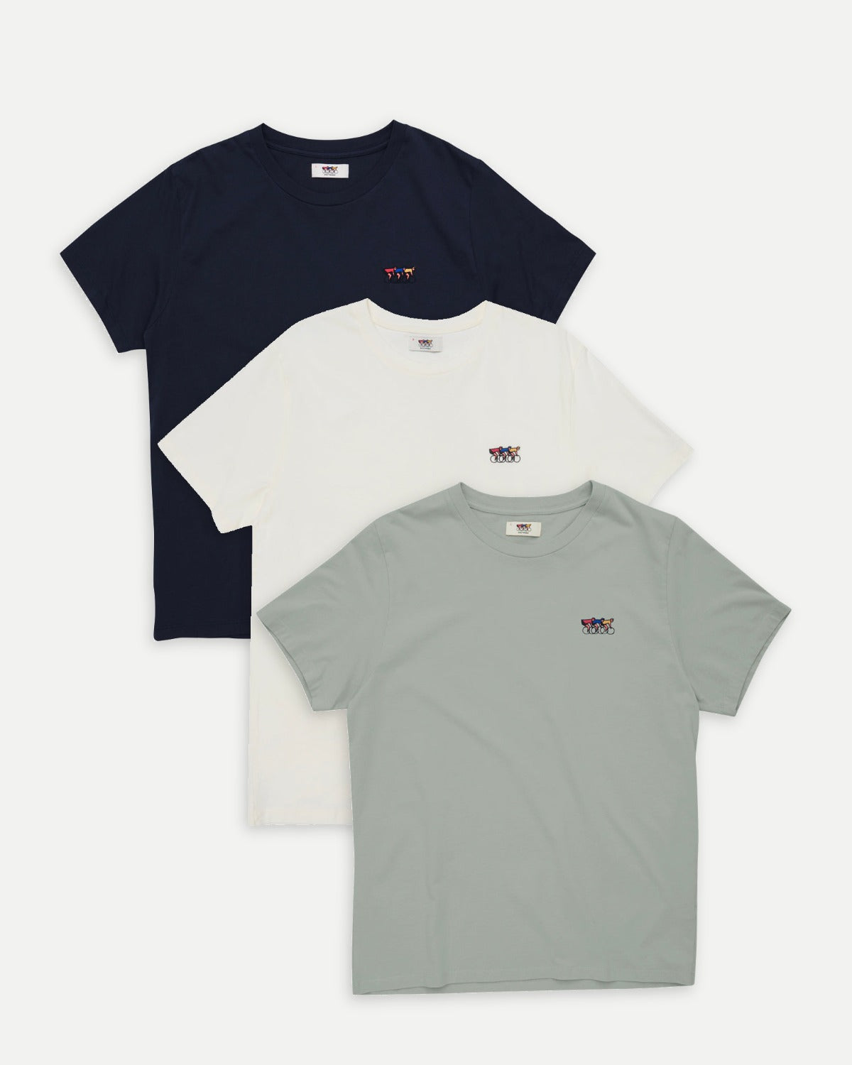 3-Pack Tees - Sage, Off White, Midnight