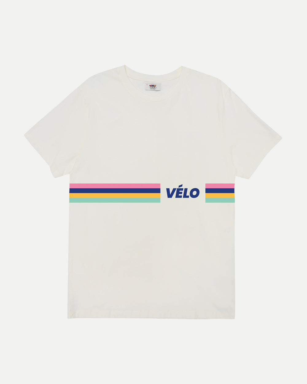 Striped Vélo Klub T-shirt, front view