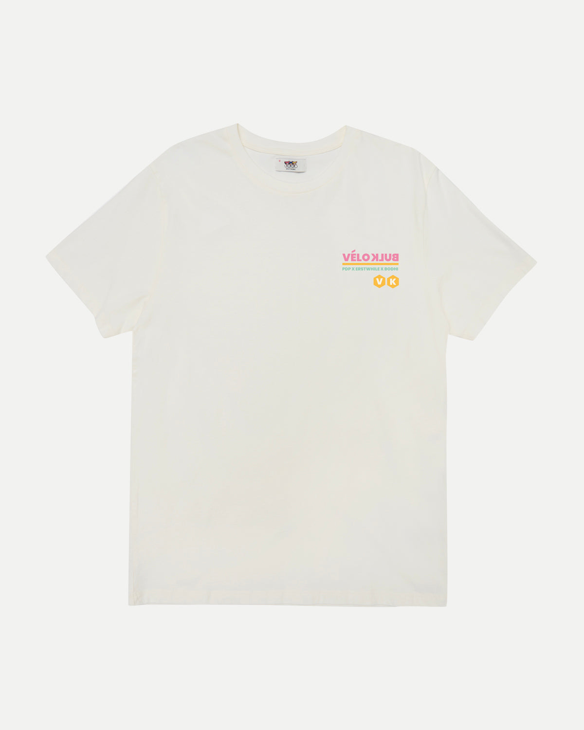 White Vélo Klub T-shirt, front view
