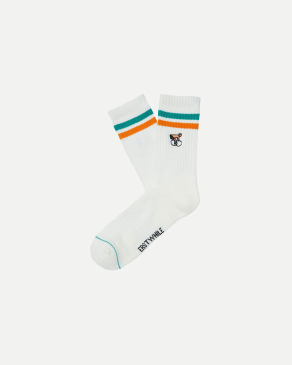 Crew Sock - Green/Orange
