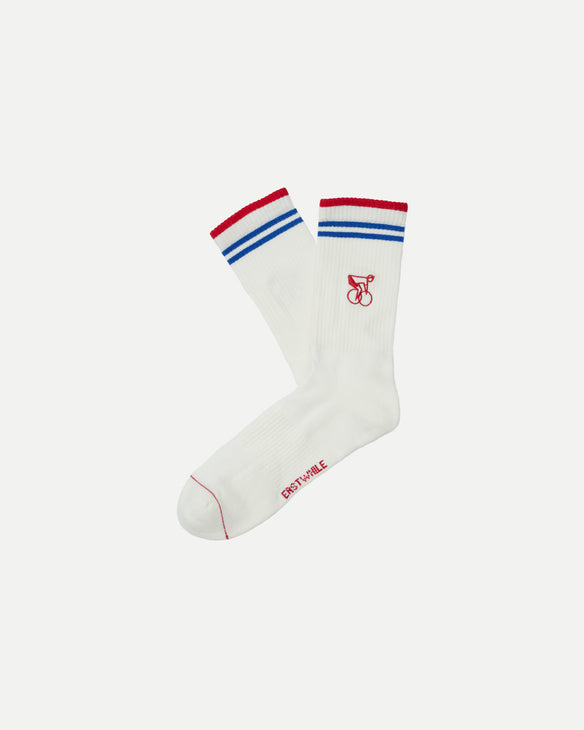 Crew Sock - Red/Blue