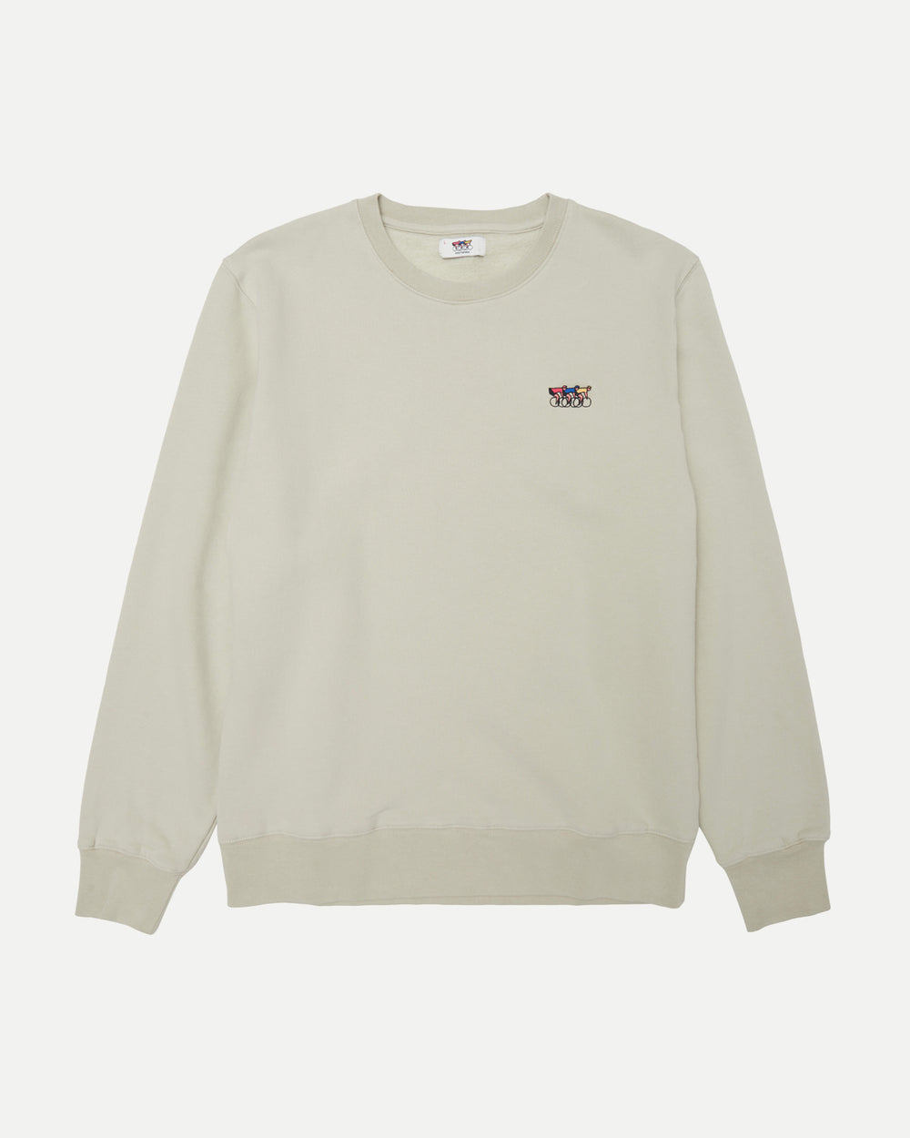 Faded olive Waaier sweatshirt by Erstwhile, front view