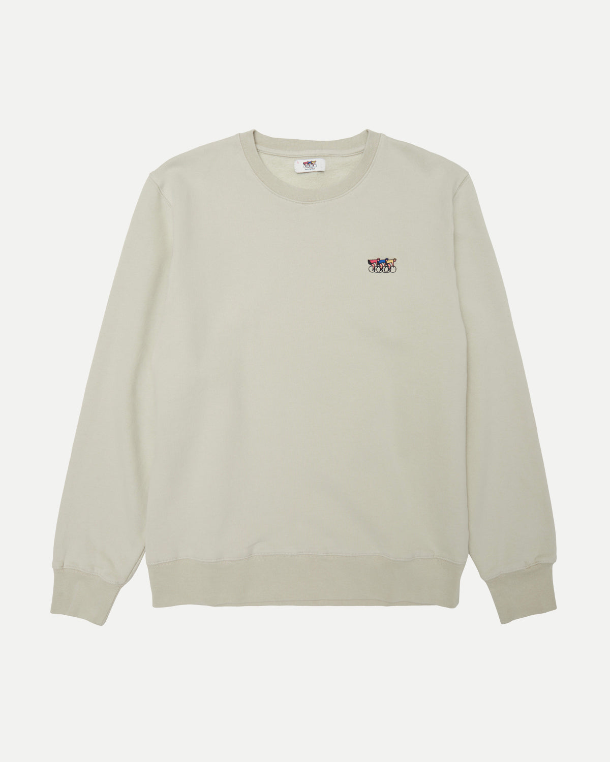 Faded olive Waaier sweatshirt by Erstwhile, front view