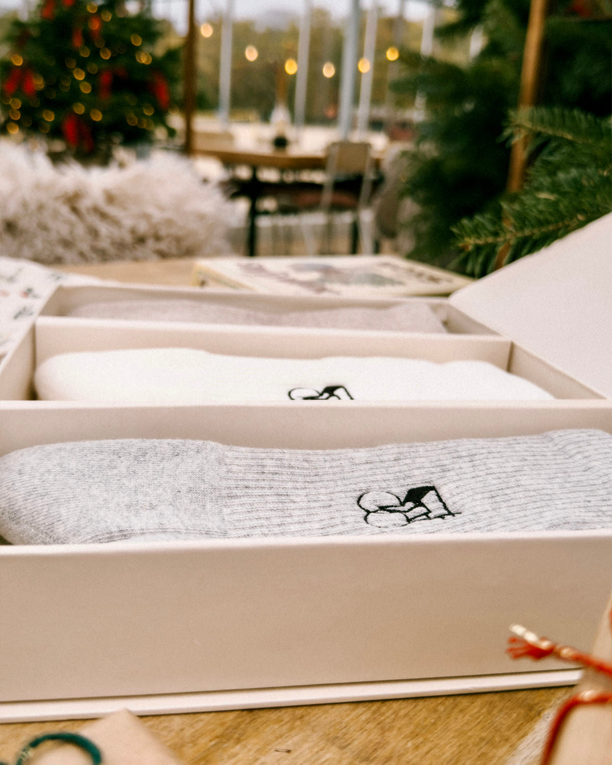 Detail of the Erstwhile gift box with classic socks