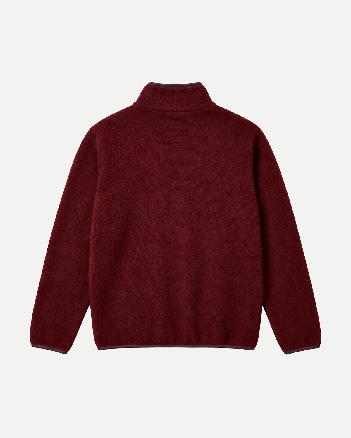 Back of the burgundy pop-over jumper