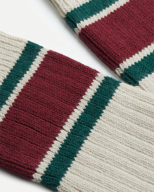 Outdoor Sock - Oat/Green