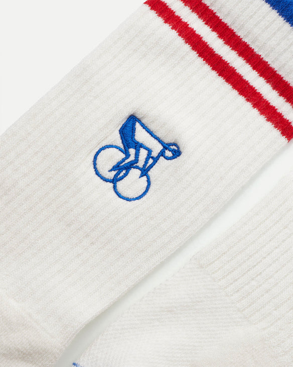 Crew Sock - Blue/Red