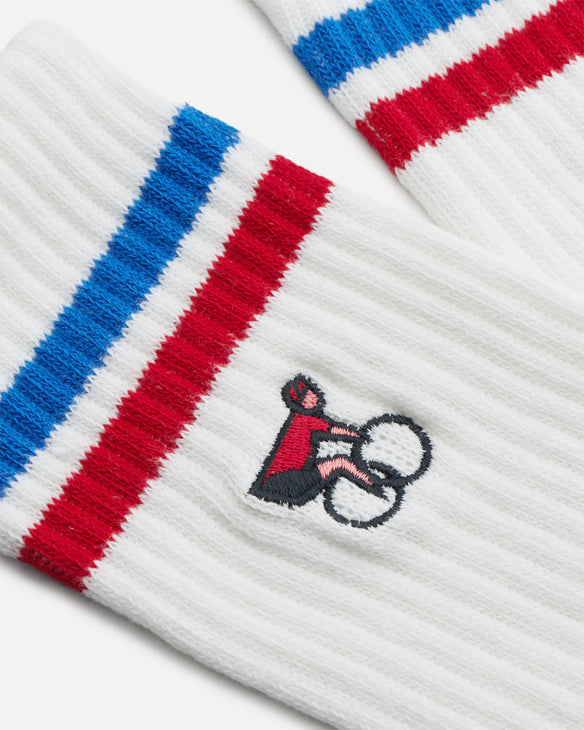 Crew Sock - Blue/Red
