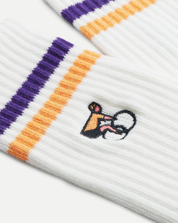 Crew Sock - Purple/Gold