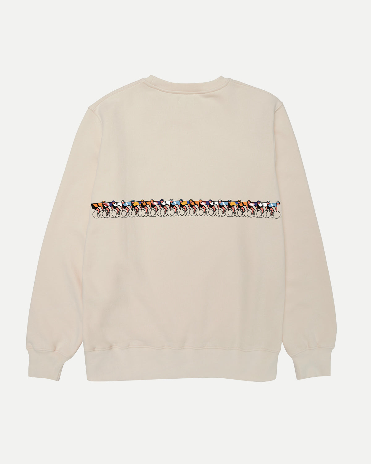 Back of the beige Tête de la Course 70s sweatshirt