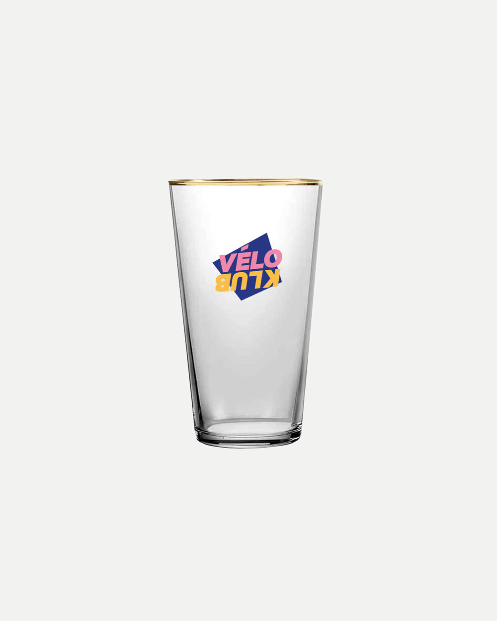Vélo Klub glass with logo, from the set of six